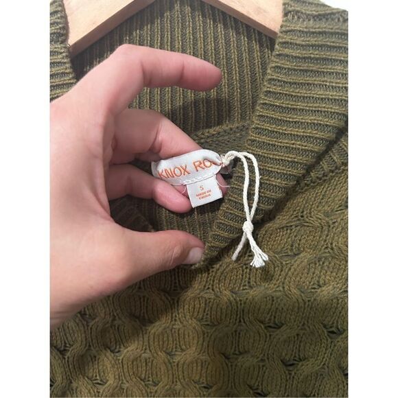 NWOT Knox Rose Green Chunky 3D knit Pullover Mock Neck Sweater Size S - Picture 11 of 13